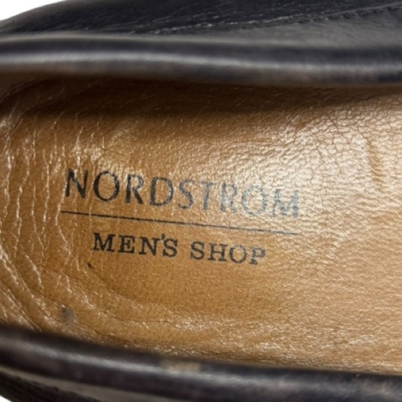 Nordstrom Black Leather Driving Loafers Mens Size 10 Black Penny Loafers main image 4